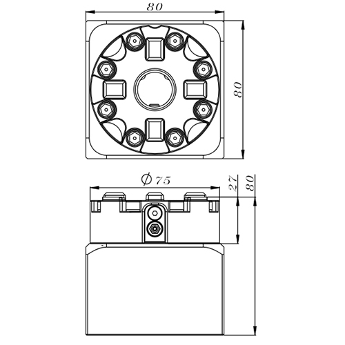 Especificação do mandril manual CNC POFI D75
