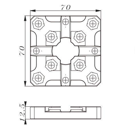PO-3M0002-3M Placa de Centralização 54x54-Especificação