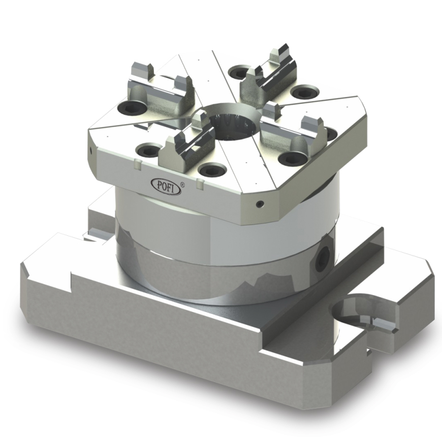 Mandril pneumático CNC quadrado de 80 mm