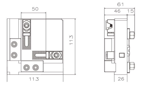 Fixação para especificação de componentes minúsculos de 20x50mm