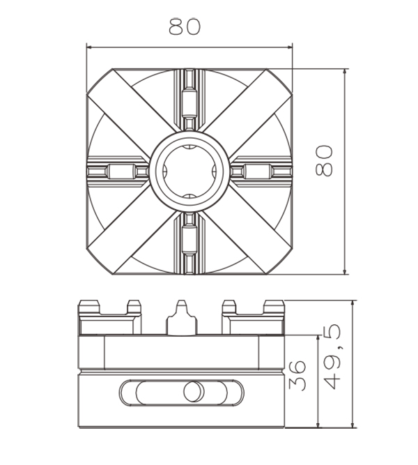 PO-K0080-Mandril manual D80-especificação