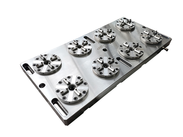 Mandril pneumático otimizado 8 em 1 com placa de base CNC ER-035519