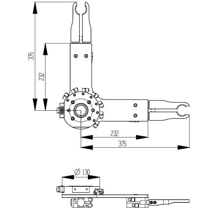 2 em 1 Endmill Gripper-especificação
