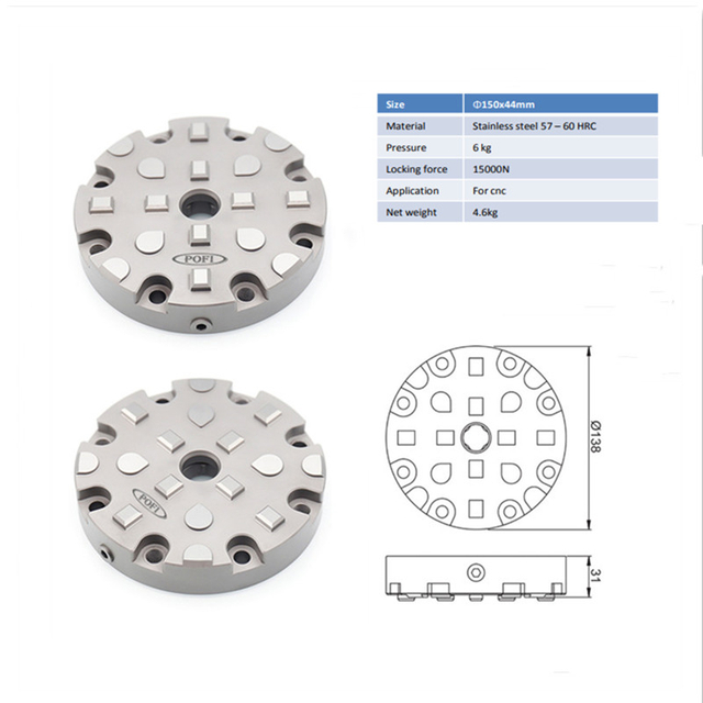 3R-680.24-S-mandril manual de baixo perfil