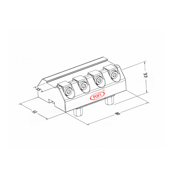 máquina de torno de corte de fio pinça de cauda de andorinha precisa U15_副本