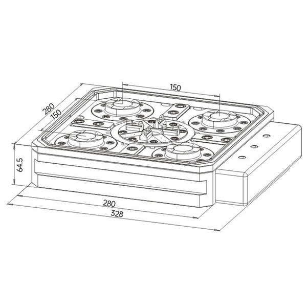 Mandril pneumático ER016092-UPC com ITS-Spec-600