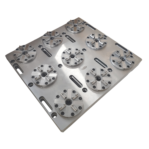 Mandril pneumático otimizado 9 em 1 com placa de base CNC ER-035519