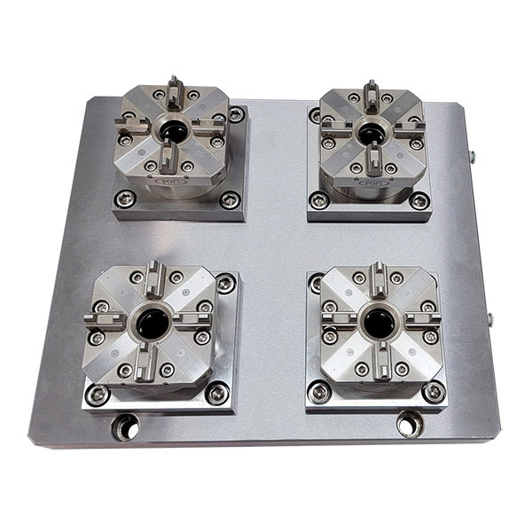 Mandril de 4 dobras de ação paga com placa de base-1-600