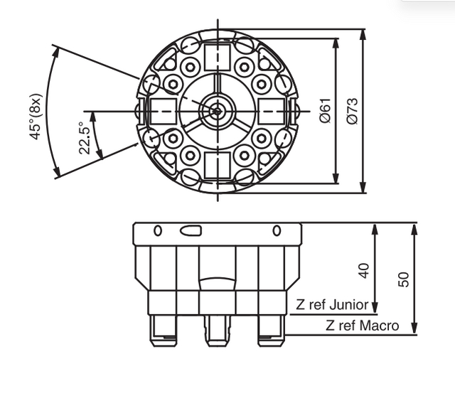 Mandril manual POFI, MacroCombi 3R-460.34
