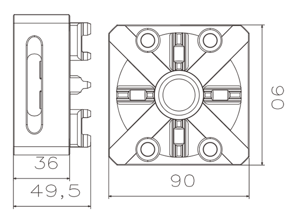 Mandril Manual D90-Especificação