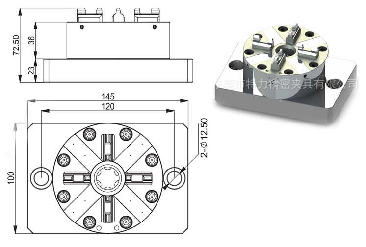 Mandril rápido EROWA 100P