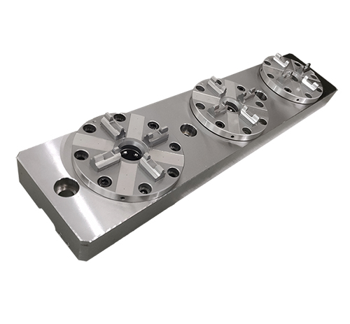 Mandril pneumático otimizado 3 em 1 com placa de base CNC ER-035519 