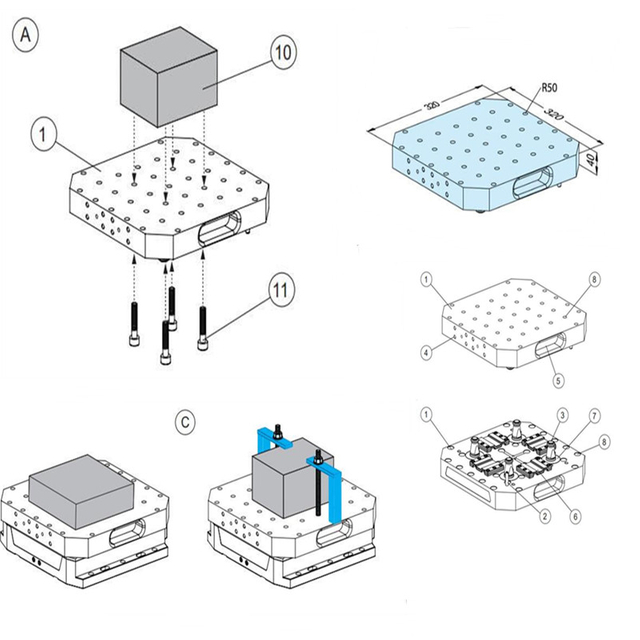 Palete POFI UPC Alumínio R50 320 X 320 X 40 ER-107510
