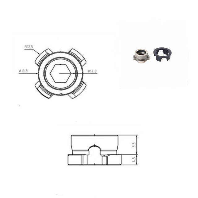 Barra de tração WEDM POFI Ø20x13 mm resistente à ferrugem 3R-605.10E