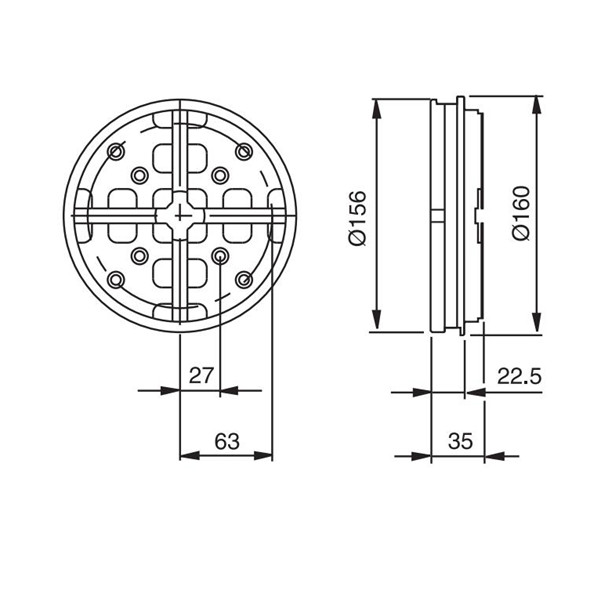 Palete Ø156 mm