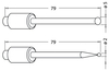 Substitua o pino do sensor Φ5 Φ2 mm ER-010560 ER-010561