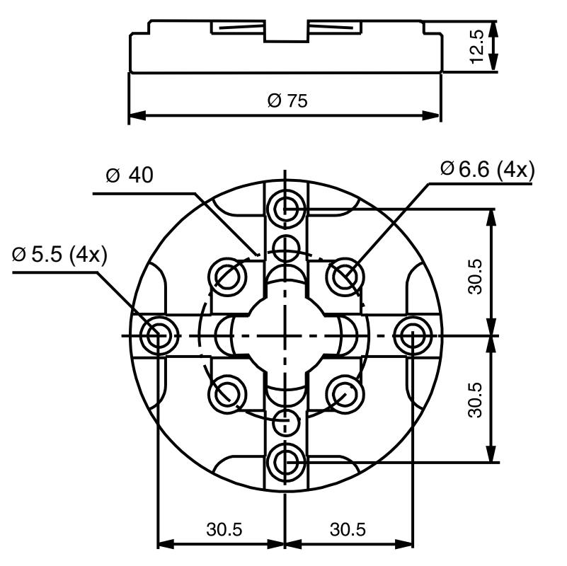 3R-651.75EN-Elemento de referência φ75mm-Spec