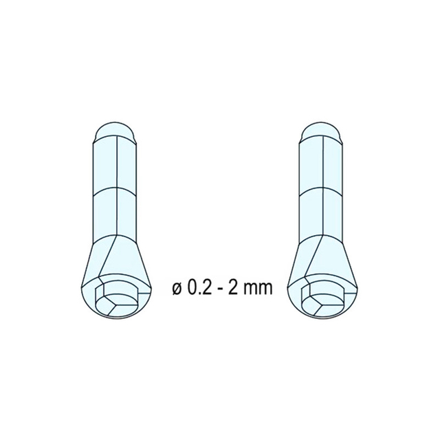 Conjunto de Pofi de Mini Collet Chucks Ø 0,2 - Ø 2,0 mm ER -010689 