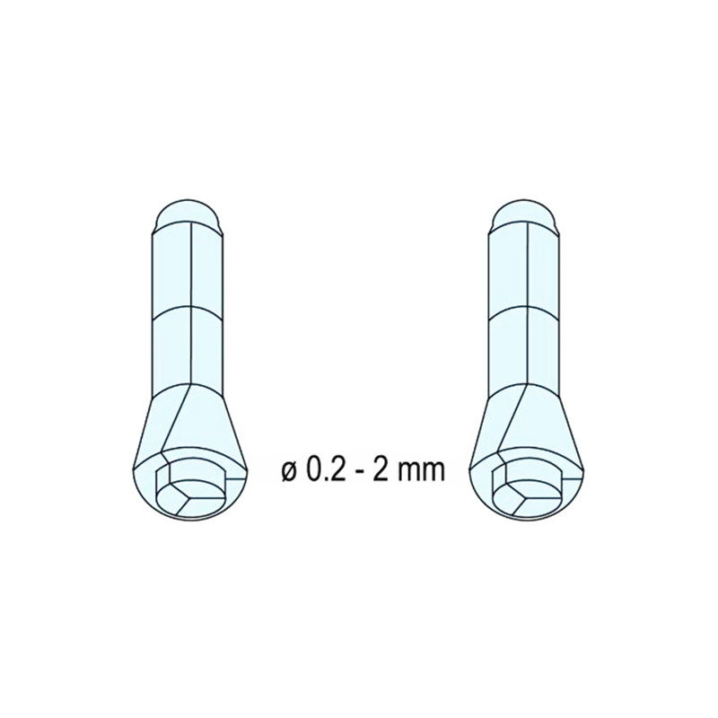 Conjunto de Pofi de Mini Collet Chucks Ø 0,2 - Ø 2,0 mm ER -010689 